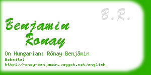 benjamin ronay business card